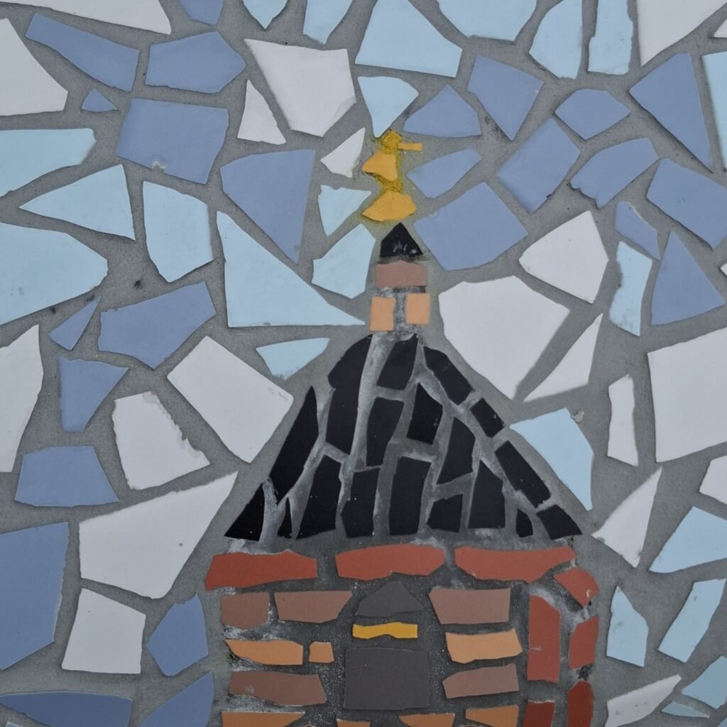 Detail van mozaïek kerk